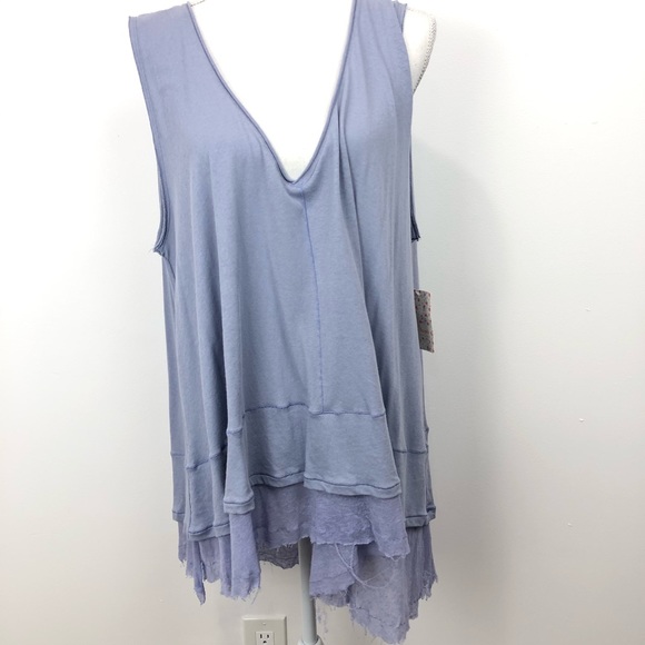 Free People Tops - Free People Peachy Tee Lilac Size Large NWT